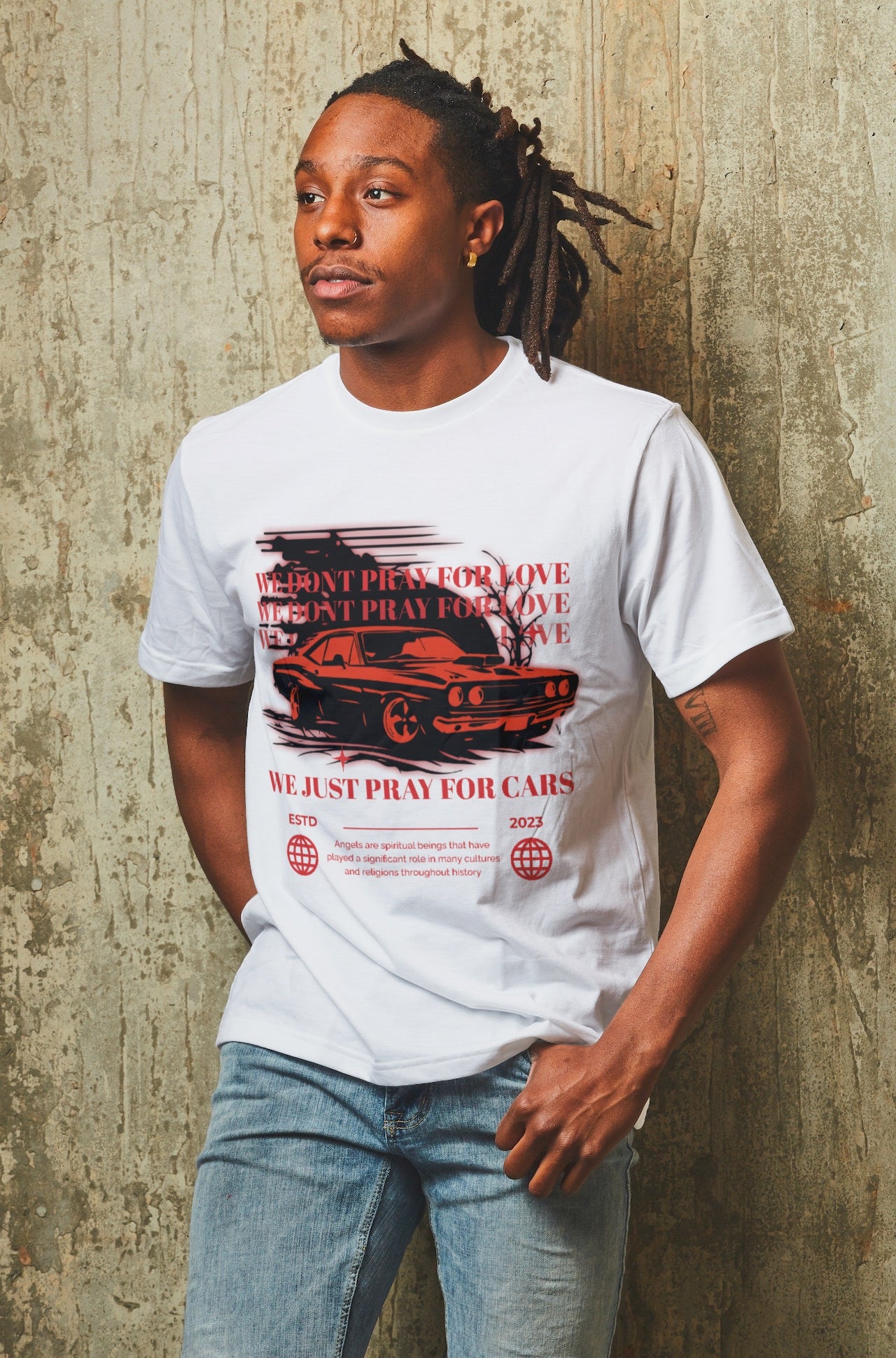 We Pray for Cars - Premium Unisex Oversized T-Shirt