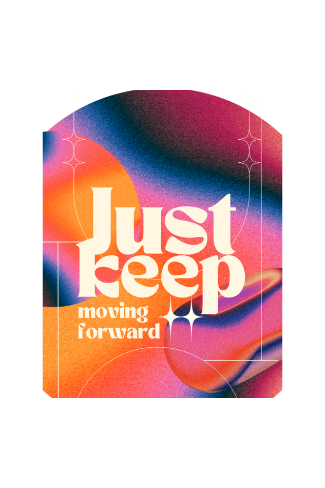 Just Keep Moving Forward - Premium Abstract T-Shirt