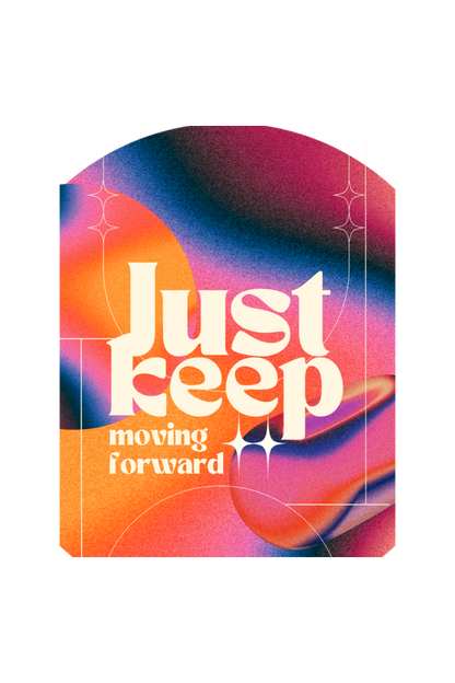 Just Keep Moving Forward - Premium Abstract T-Shirt