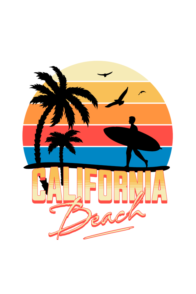 California Beach -  Minimal T-Shirt