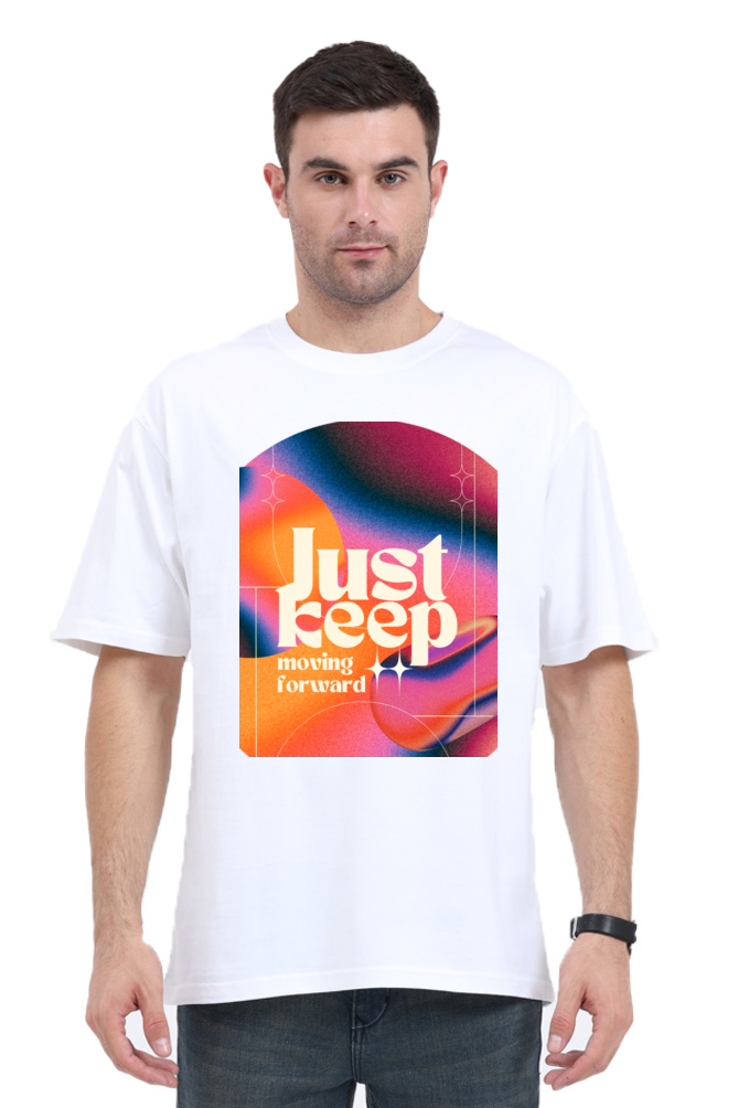 Just Keep Moving Forward - Premium Abstract T-Shirt