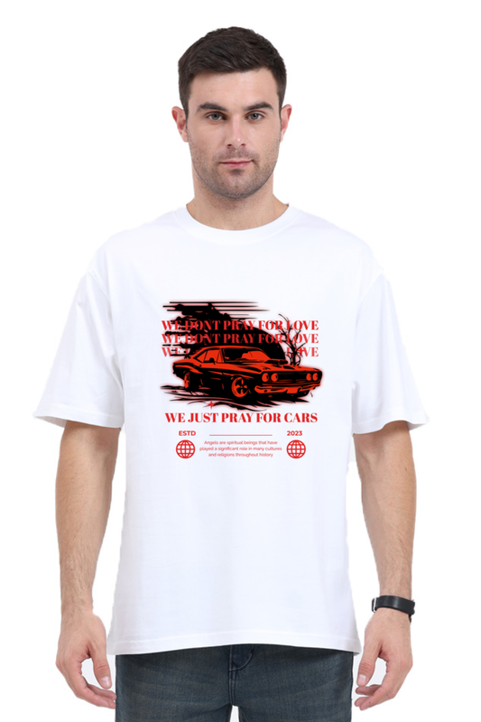 We Pray for Cars - Premium Unisex Oversized T-Shirt